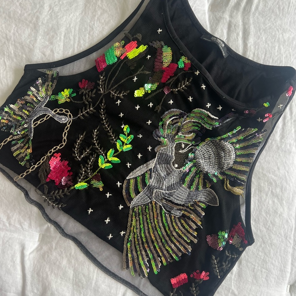 Sequin Crop Top